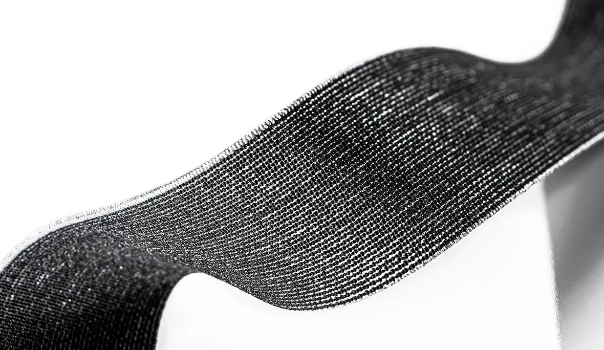 Elastisches Melangeband in schwarz