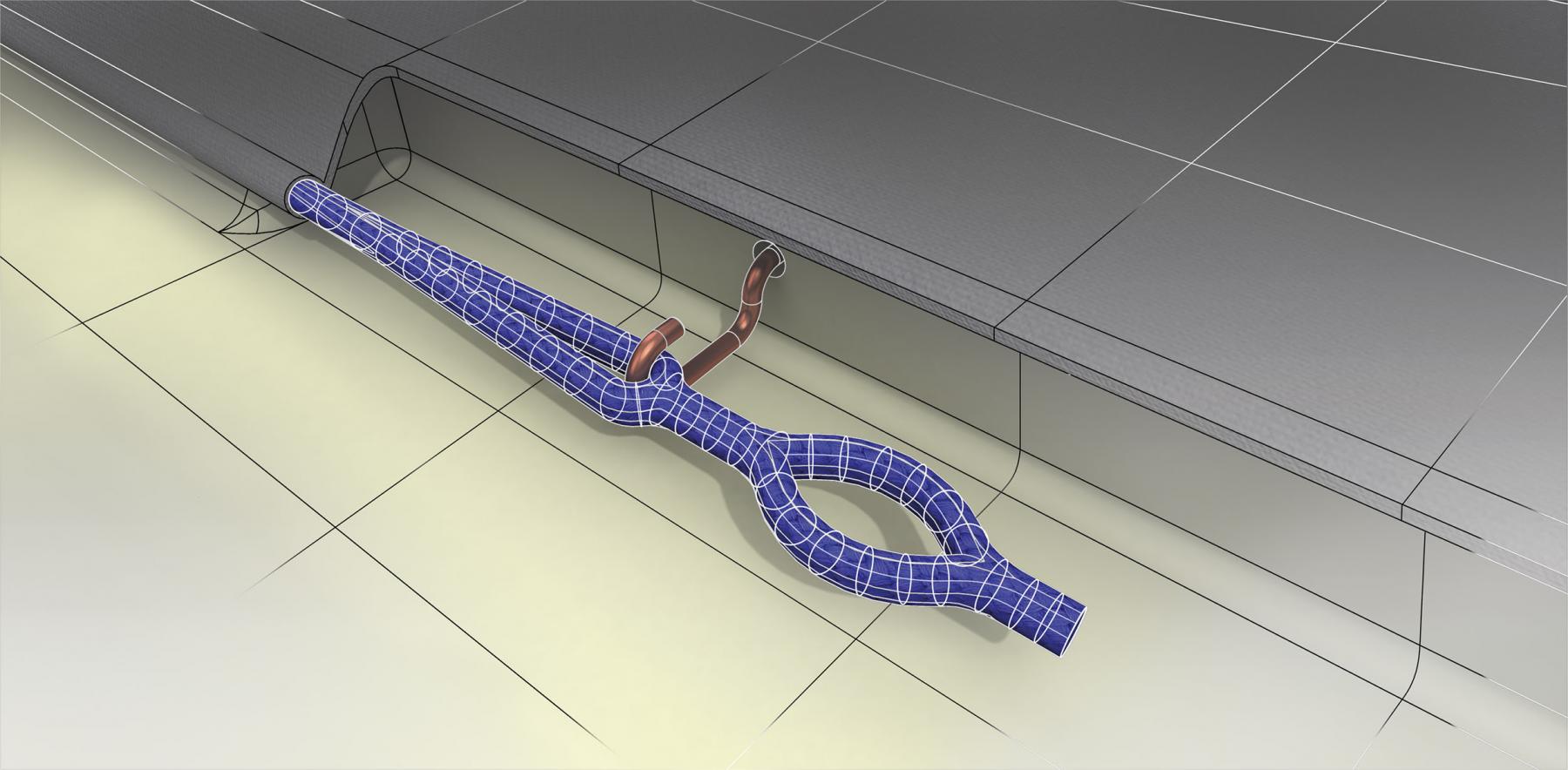 Lightweight Textile statt Heavy Metal: Technische Illustration einer Lochkordel zur Illustration von Aufbau und Funktionsweise