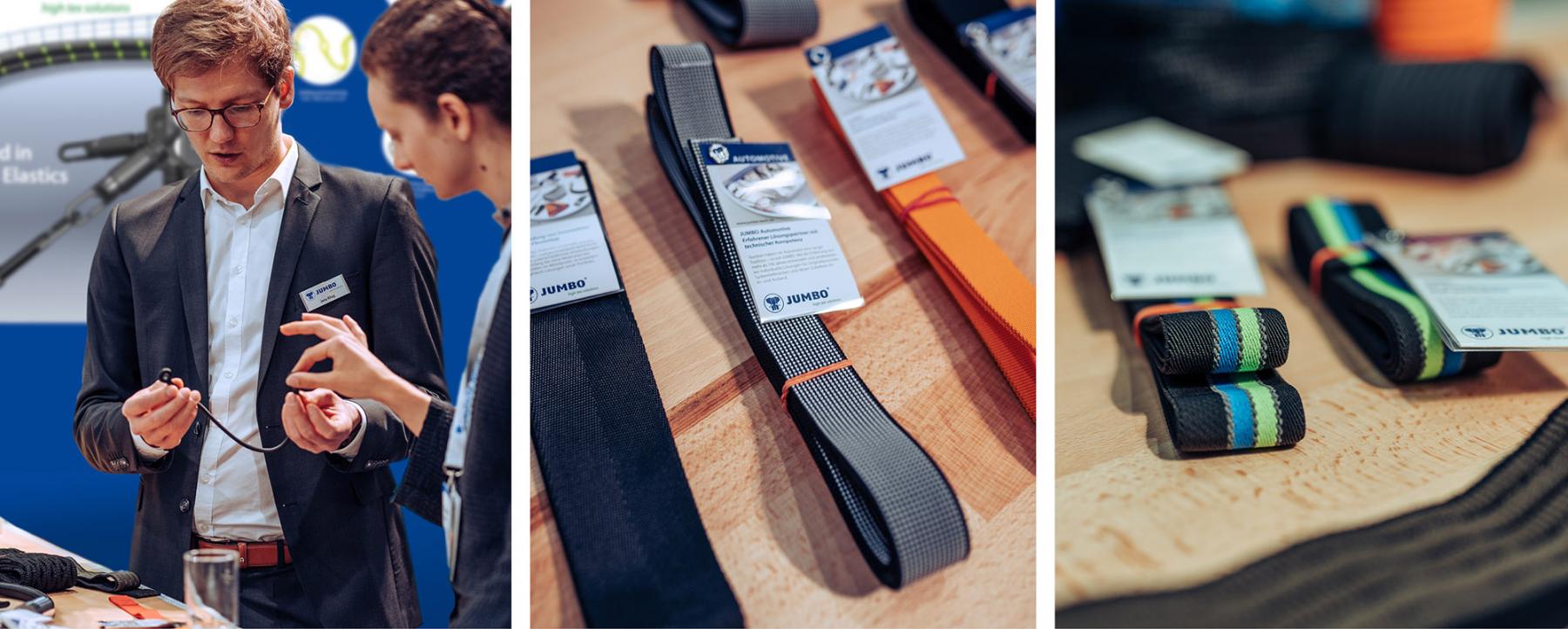 Großer Auftritt auf der Hannover Messe 2023: hier mit einer Collage aus Mitarbeitenden, Produkten und Standfoto