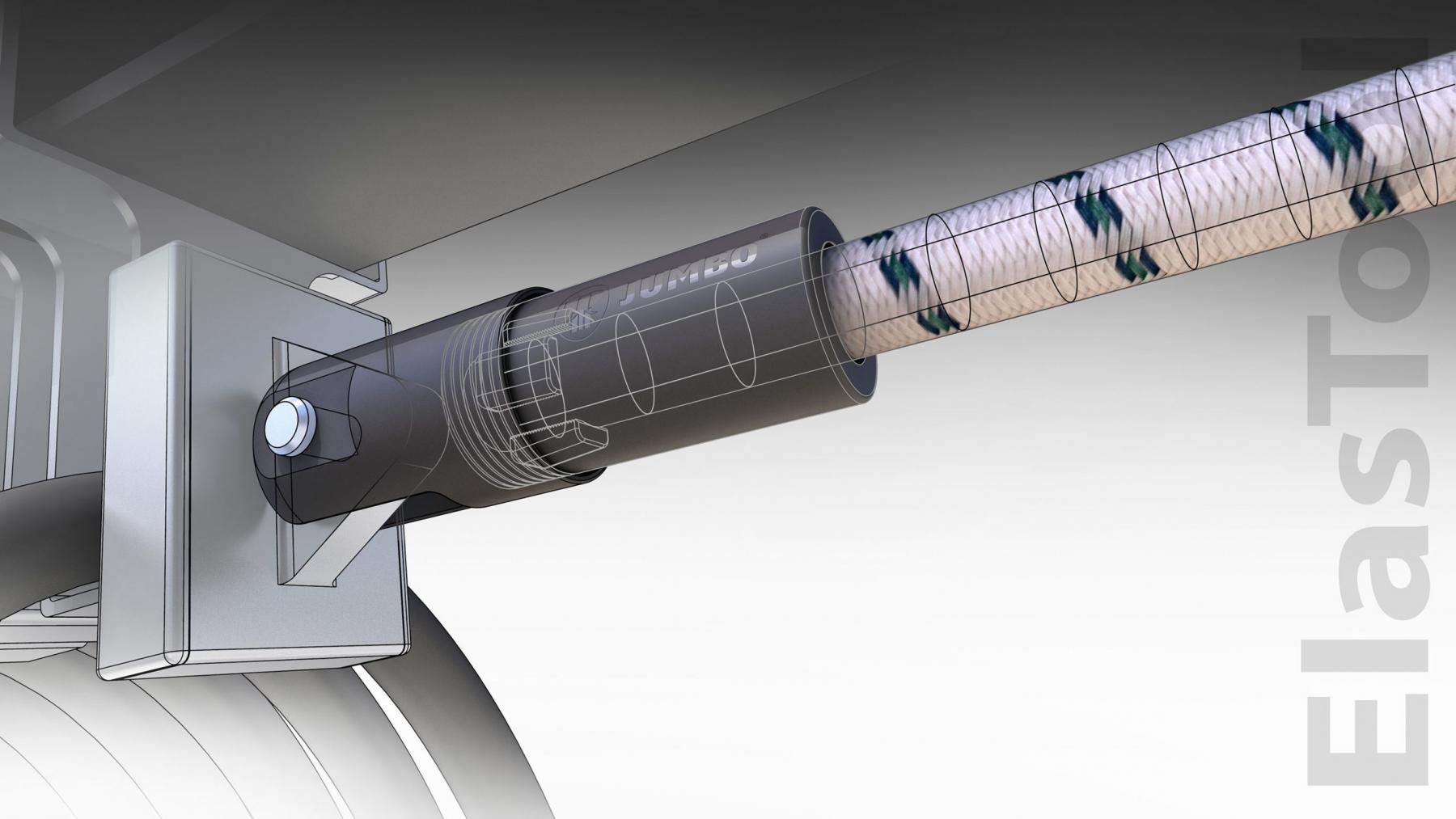 ElasTool in der Laufkatze eines Krans für die Bauindustrie ElasTool in der Laufkatze eines Krans für die Bauindustrie